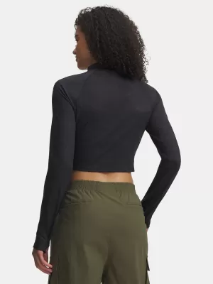 Női póló UNDER ARMOUR MERIDIAN SUEDE EFFECT LS 6007020-001 FEKETE