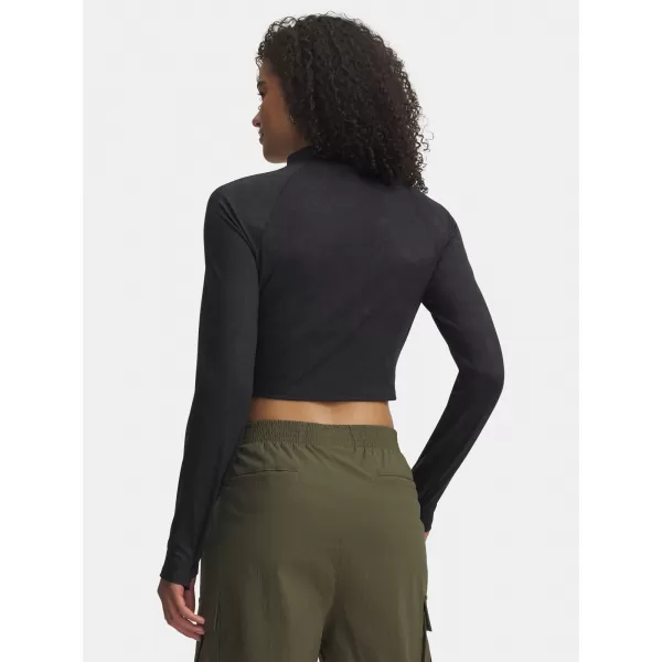  Női póló UNDER ARMOUR MERIDIAN SUEDE EFFECT LS 6007020-001 FEKETE 