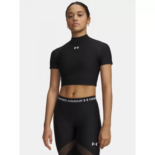  Női póló HEATGEAR CROP MOCK SS 6010006-008 BLACK Under Armour 