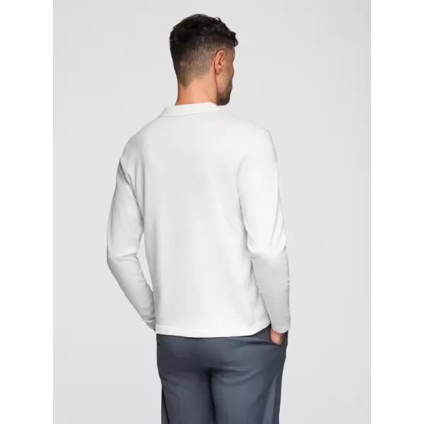  Férfi pulóver OMBRE OM-POLS-0140 FEHÉR 