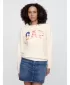 Női pulóver GAP LOGO SWEATSHIRT 782487-01 ÚJ TÖRTFEHÉR OPT