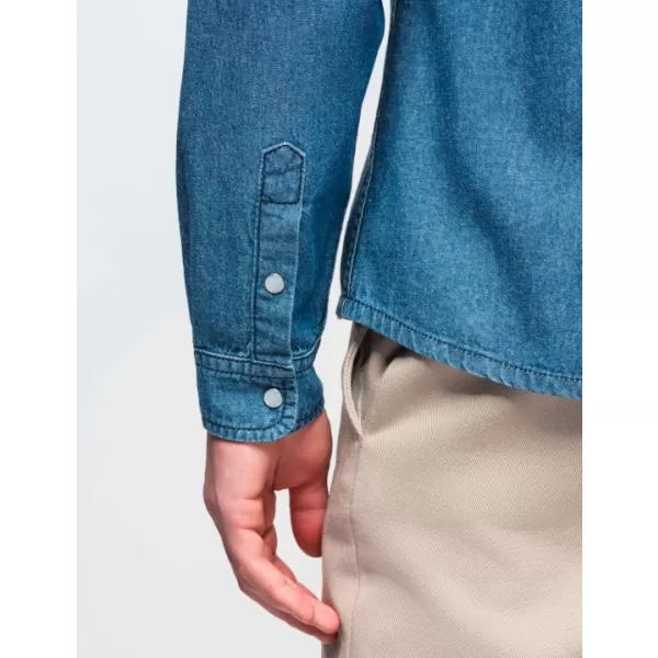 Férfi ing OMBRE OM-SHDS-0210 KÉK 