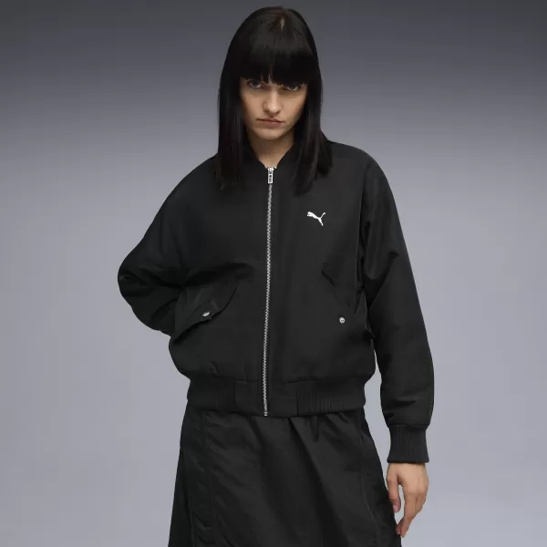  Női kabát PUMA T7 SATIN BOMBER JACKET 632168-01 PUMA FEKETE 