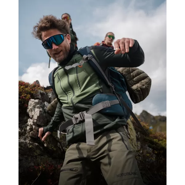  Férfi powerfleece pulóver NORDBLANC GROAN NBWFM8282 SÖTÉTZÖLD 