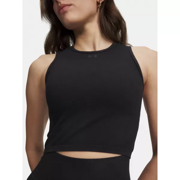  Női felső UNDER ARMOUR SEAMLESS COTTON HAND TANK 6011132-008 FEKETE 