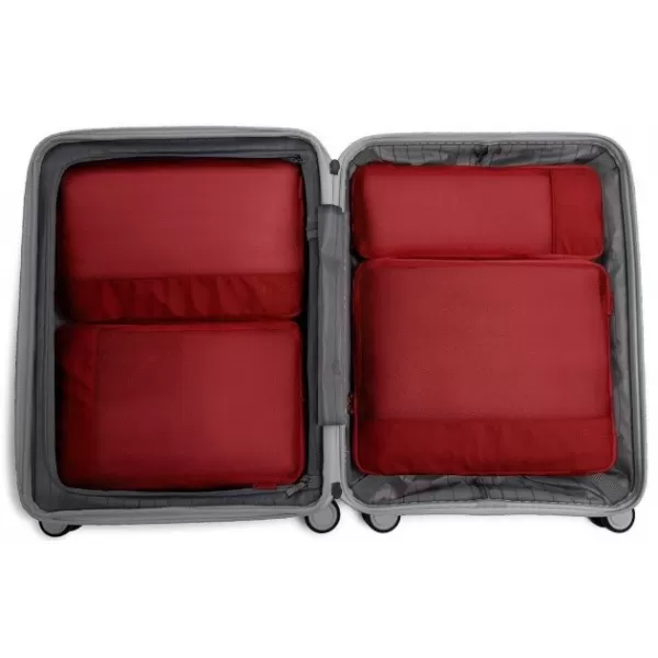  Bőrönd HEYS Ecotex Compression Packing Cube 4 Pc Set VÖRÖS JUHAR 