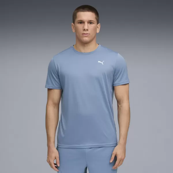  Férfi póló PUMA M TAD ESS POLY TEXTURE TEE 527155-34 HIDEG KÉK 