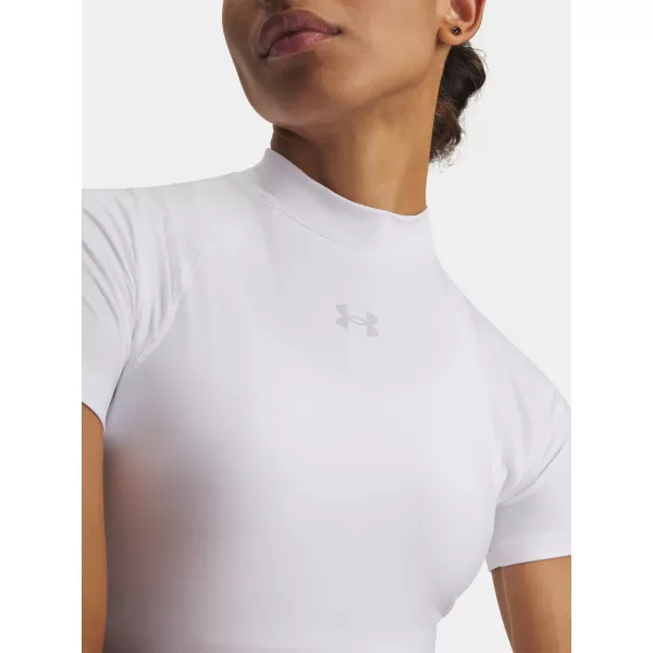  Női póló HEATGEAR CROP MOCK SS 6010006-100 WHITE Under Armour 