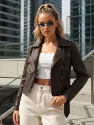 Női kabát DSTREET TY5647 BARNA