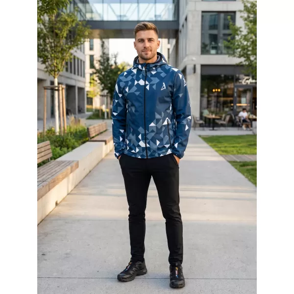  Férfi prémium softshell kabát ALTISPORT VOJ/ALM108JACK01 SÖTÉTKÉK/FEHÉR 