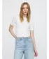 Női póló GAP MODAL CREW TEE 679172-01 FRISS FEHÉR