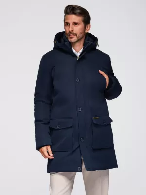 Férfi parka OMBRE OM-JAPJ-0287 SÖTÉTKÉK