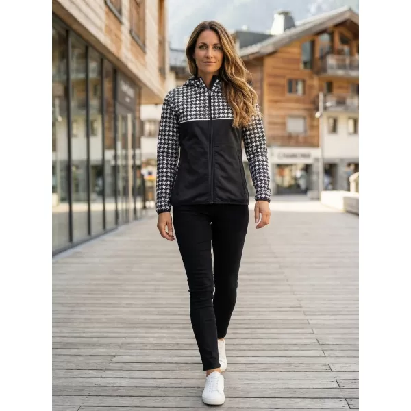  Női prémium softshell kabát ALTISPORT VOJ/ALW048JACK01 FEKETE-FEHÉR 