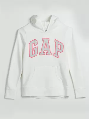 Gyermek pulóver GAP PULLOVER LOGO HOODIE 849381-11 ÚJ TÖRTFEHÉR
