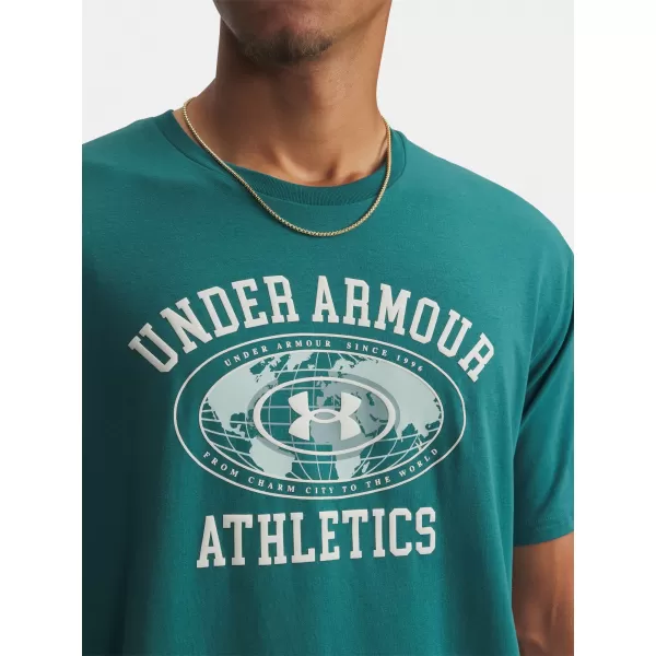  Férfi póló UNDER ARMOUR M 60/40S ARMOR GLOBE SS 6009261-338 ZÖLD 