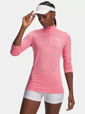 Női póló TECH 1/2 ZIP- TWIST 1384225-601 PINK Under Armour