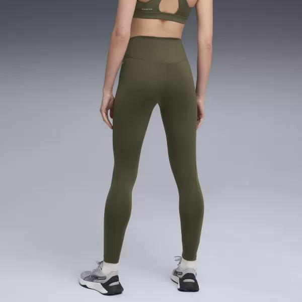  Női leggings PUMA W CLOUDSPUN TIGHT - HW FL 527452-70 SÖTÉT OLAJBOGYÓ 