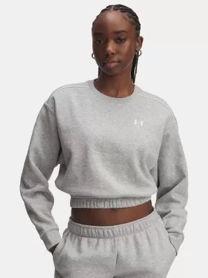 Női pulóver UNDER ARMOUR UA RIVAL FLEECE PIPED CREW 6007035-011 SZÜRKE
