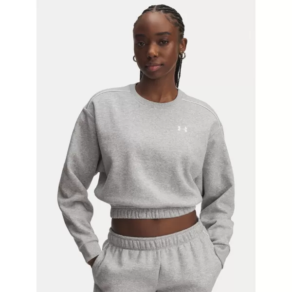  Női pulóver UNDER ARMOUR UA RIVAL FLEECE PIPED CREW 6007035-011 SZÜRKE 