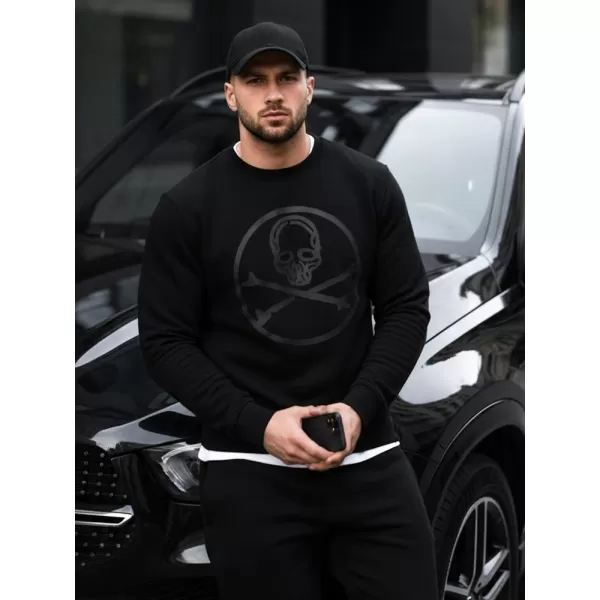  Férfi pulóver DSTREET BX5948 FEKETE 