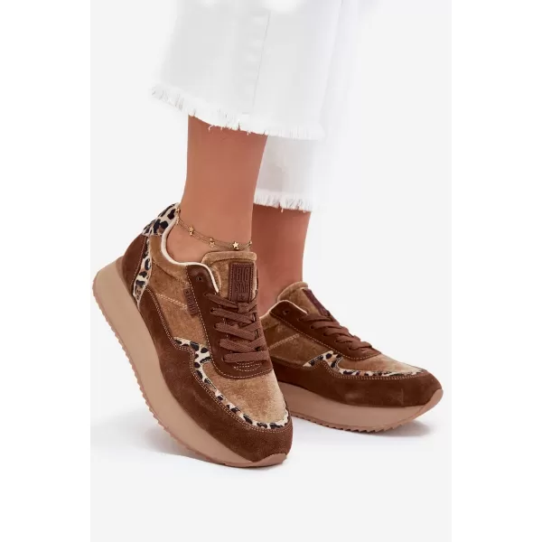  Női tornacipő BIG STAR OO274A313 BARNA/BEGE Big Star Shoes 