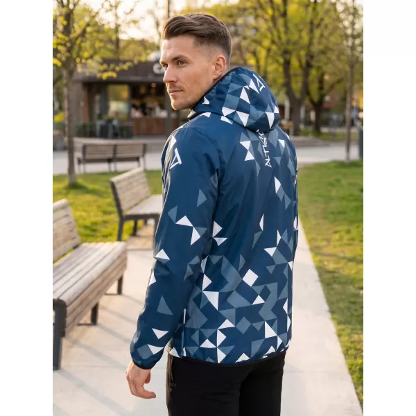  Férfi prémium softshell kabát ALTISPORT VOJ/ALM108JACK01 SÖTÉTKÉK/FEHÉR 