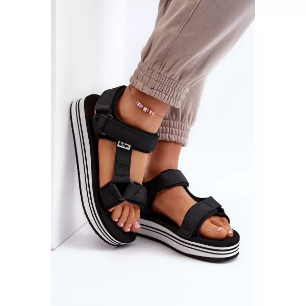  Női szandál LEE COOPER LCW-24-05-2753L FEKETE/FEHÉR 