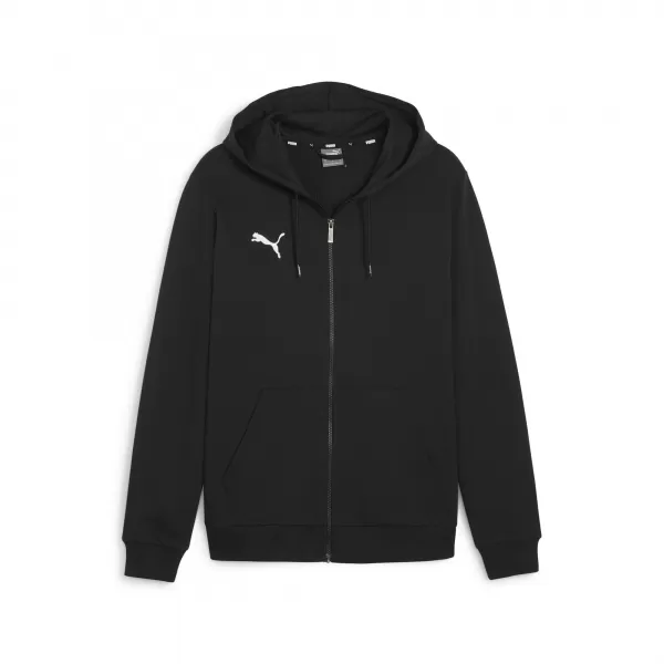  Férfi pulóver PUMA TEAMGOAL CASUALS HOODED JACK 658595_03 PUMA FEKETE/PUMA FEHÉR 