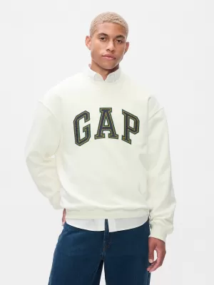 Férfi pulóver GAP LOGO CREW SWEATSHIRT 616625-01 ÚJ TÖRTFEHÉR