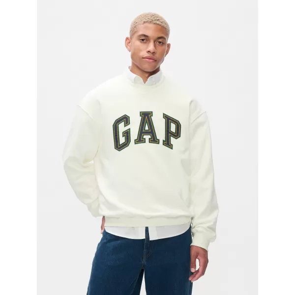  Férfi pulóver GAP LOGO CREW SWEATSHIRT 616625-01 ÚJ TÖRTFEHÉR 
