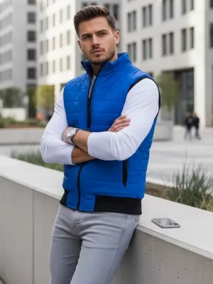 Férfi mellény DSTREET TX4017 KÉK