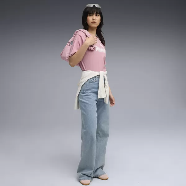 Női póló PUMA ESS NO. 1 LOGO RELAXED TEE 684970-65 KIEGYENSÚLYOZOTT RÓZSASZÍN 