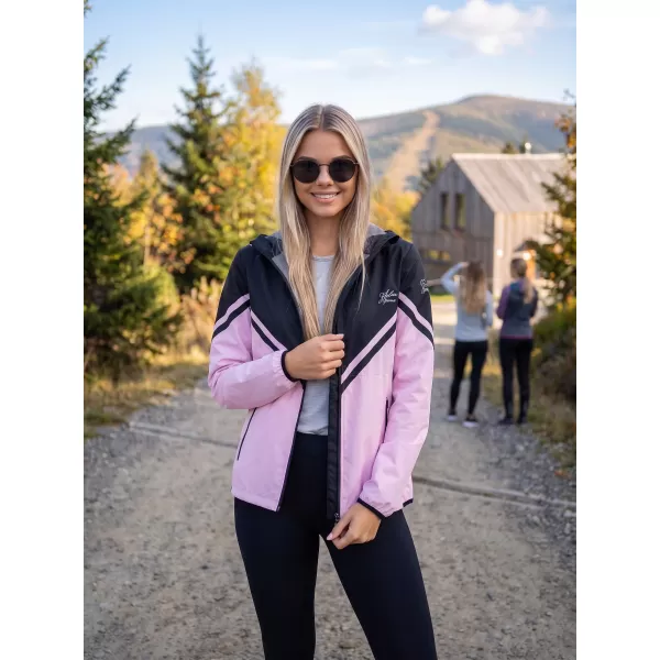  Női prémium softshell kabát ALTISPORT VOJ/ALW101JACK01 RÓZSASZÍNES FEKETE 