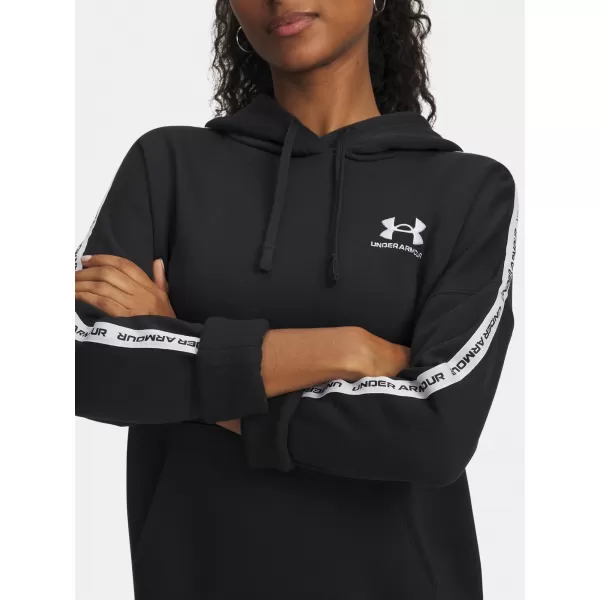  Női pulóver UNDER ARMOUR ICON FLEECE TAPED HDY 6003708-004 FEKETE 
