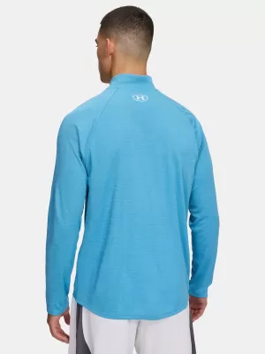 Férfi póló UNDER ARMOUR UA TECH TEXTURED 1/2 ZIP 1382797-453 KÉK