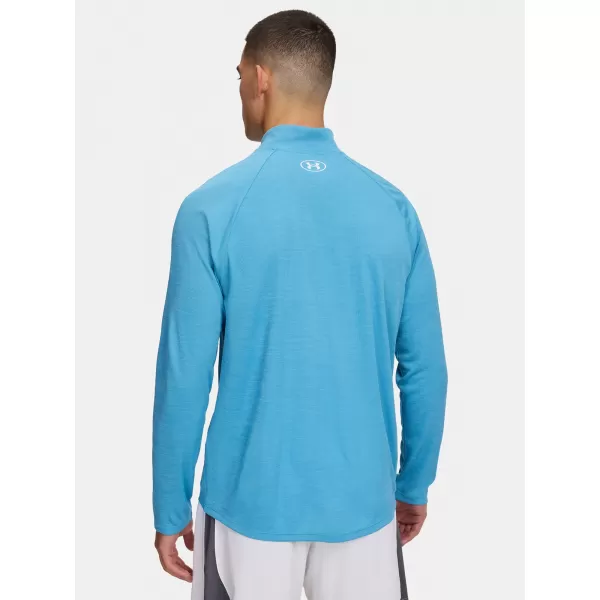  Férfi póló UNDER ARMOUR UA TECH TEXTURED 1/2 ZIP 1382797-453 KÉK 