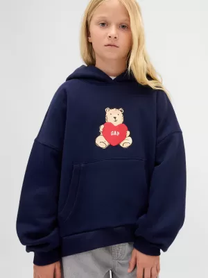 Gyermek pulóver GAP LOGO HOODIE PULLOVER 847141-01 HADITENGERÉSZET EGYENRUHA