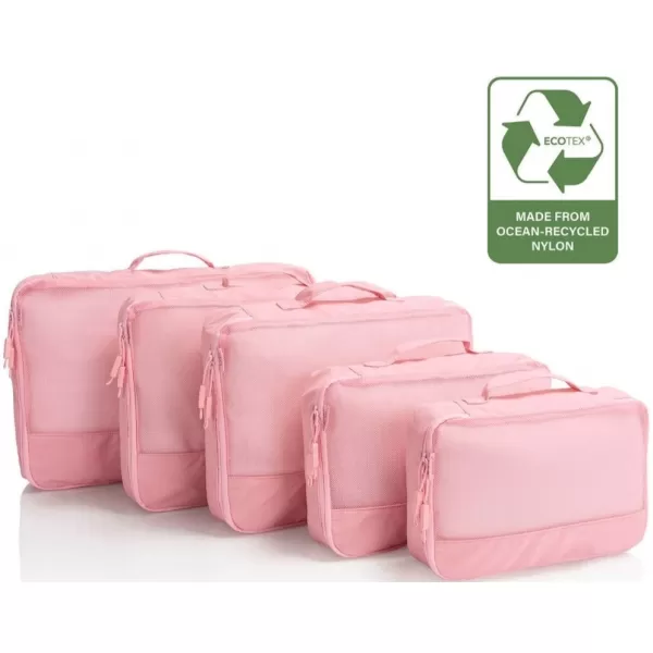  Bőrönd HEYS Ecotex Packing Cube 5 Pc Set RÓZSASZÍN HOMOK 