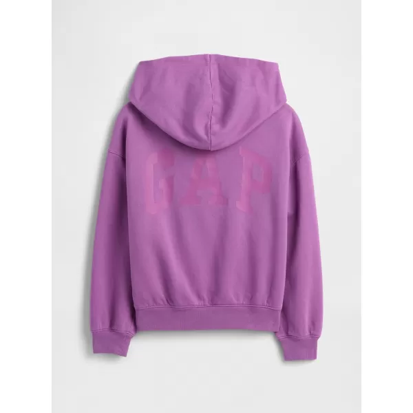  Gyermek pulóver GAP HIGH LOW HOODIE PULLOVER 862110-01 CATTLEYA ORCHIDEA 