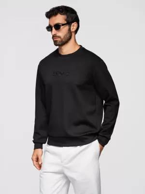 Férfi pulóver OMBRE OM-SNBC-0199 FEKETE