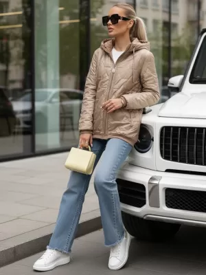 Női kabát DSTREET TY5547 KARAMELLA