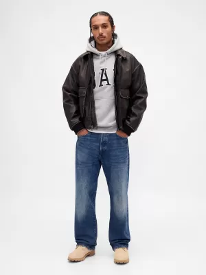 Férfi pulóver GAP HEAVYWEIGHT LOGO HOODIE PULLOVER 823104-05 VILÁGOSSZÜRKE HANGA