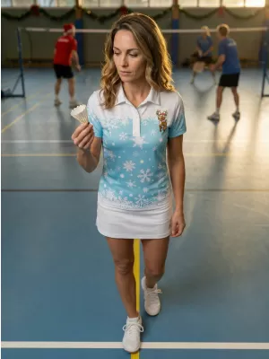 Női karácsonyi póló prémium gallérral ALTISPORT VOJ/ALWVN3TR05 KÉK