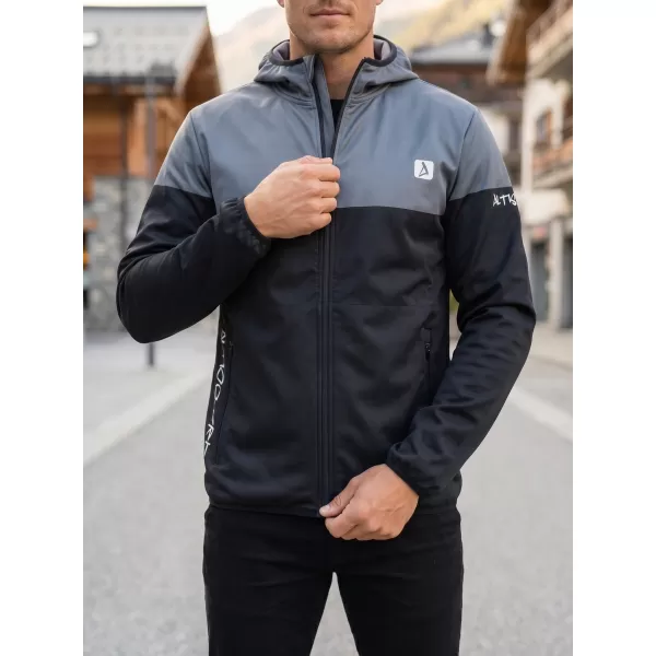  Férfi prémium softshell kabát ALTISPORT VOJ/ALM051JACK01 SZÜRKÉSFEKETE 