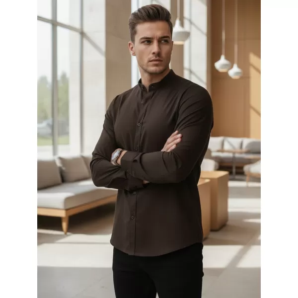  Férfi ing DSTREET DX2678 BARNA 