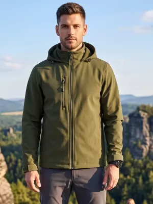 Férfi softshell kabát ALTISPORT NoPrint NP/ALM845 KATONAI