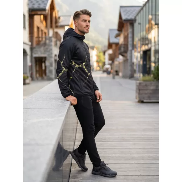  Férfi prémium softshell kabát ALTISPORT VOJ/ALM129JACK01 FEKETE/KATONAI 