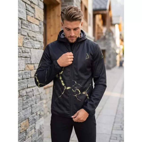  Férfi prémium softshell kabát ALTISPORT VOJ/ALM129JACK01 FEKETE/KATONAI 