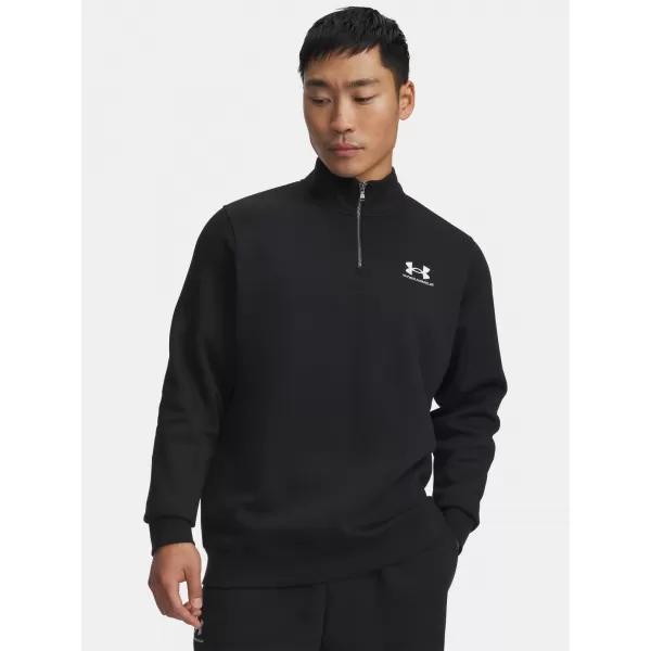  Férfi pulóver UNDER ARMOUR ICON FLEECE 1/4 ZIP 6012710-001 FEKETE 