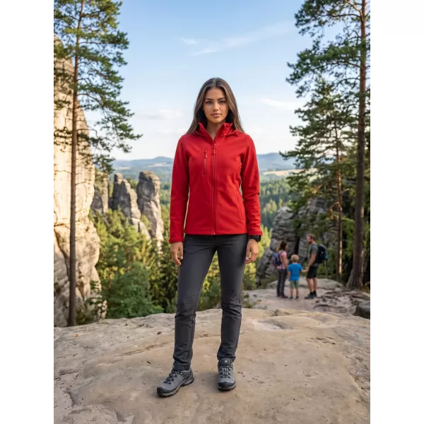  Női softshell kabát ALTISPORT NoPrint NP/ALW945 PIROS 